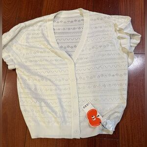 Cider Ivory Knit Cardigan NWT